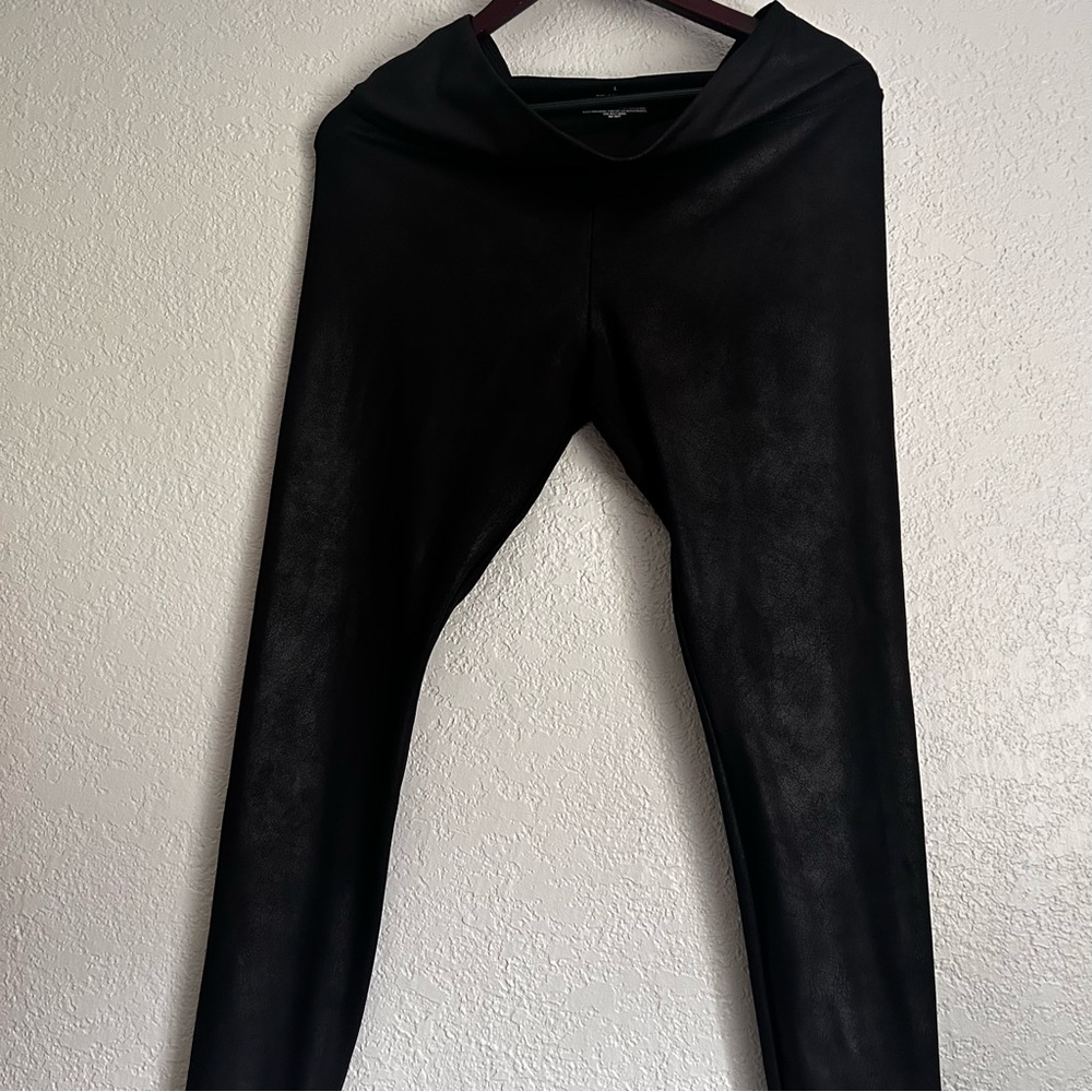 Black Faux Leather Leggings